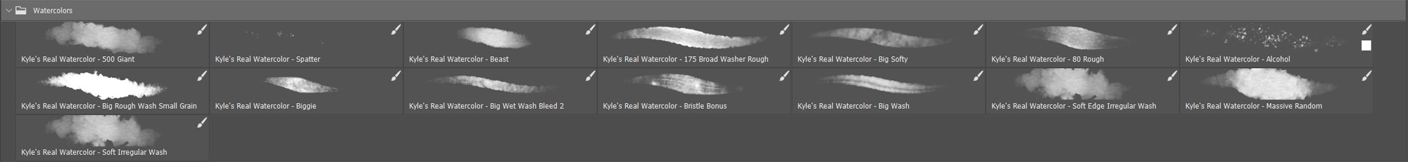 Photoshop Watercolor Brushes